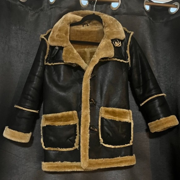 Youth boys Black and Tan Dakota Outwear Coat size 7